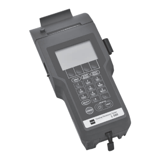 User Manuals: Kett L-500 Coating Thickness Tester