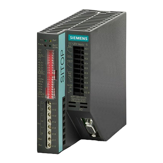 Siemens SITOP DC-UPS-Module 15 Operating Instructions Manual