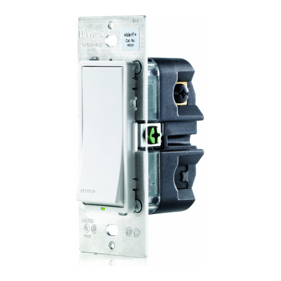 Leviton vizia rf+ VRCS1 Installation Instructions