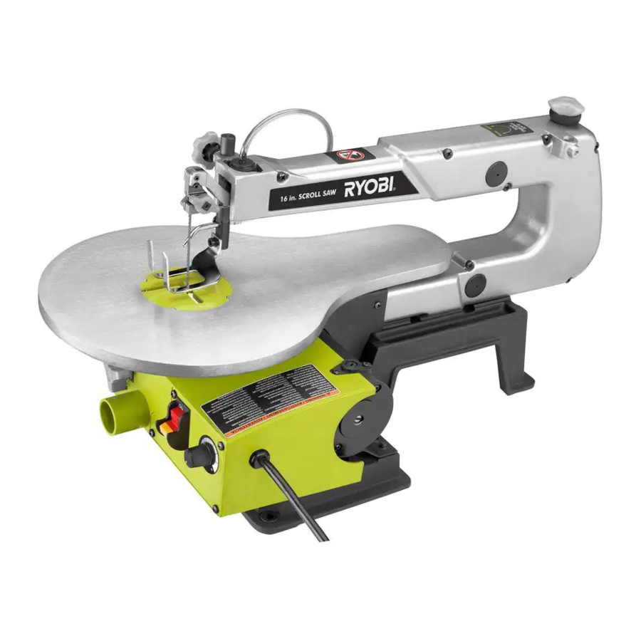 Ryobi SC165VS - 16 in. SCROLL SAW Manual