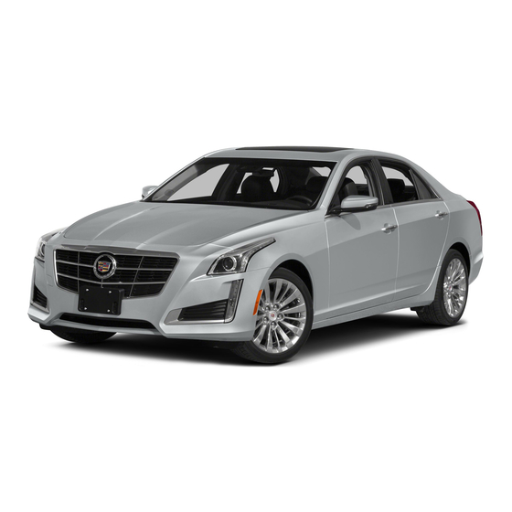 Cadillac CTS 2014 Convenience/Personalization Manual