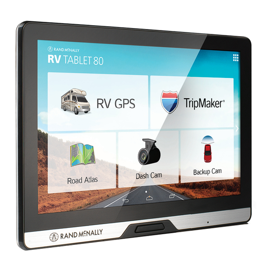 Rand McNally RV TABLET 80 User Manual