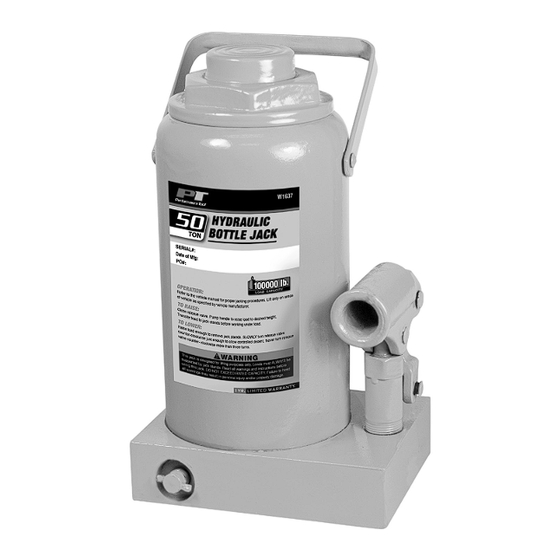 Perfomance Tool W1637 Owner's Manual