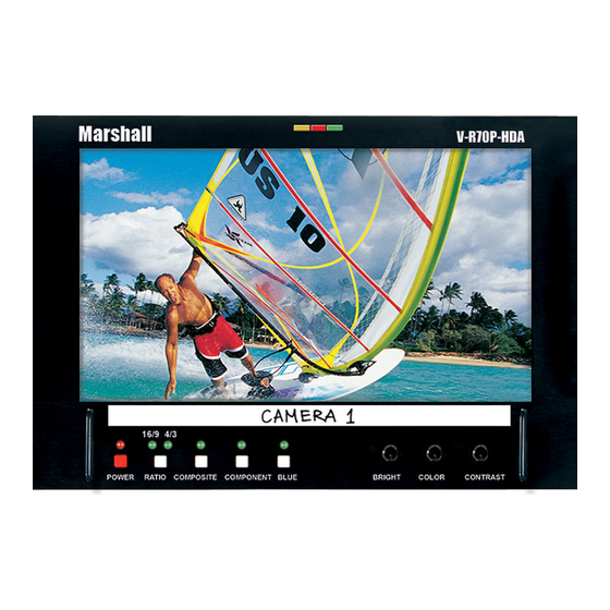 Marshall Electronics V-R70P-HDA User Manual