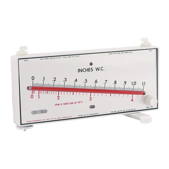 Dwyer Instruments Mark II 40 Series Installation And Operating Instructions