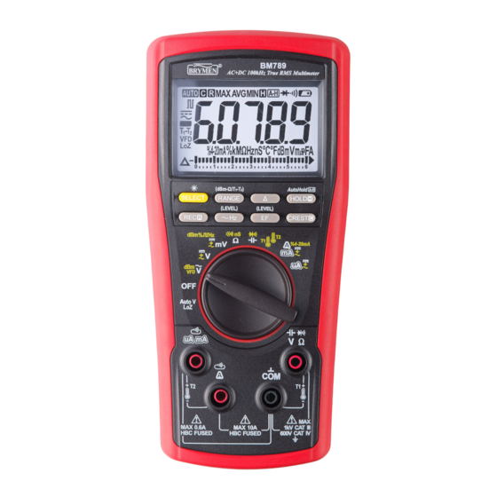 Brymen BM789 User Manual