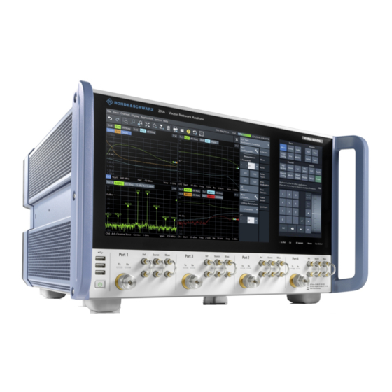 Rohde & Schwarz R&S ZNA67 User Manual