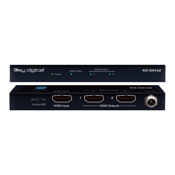Key Digital KD-DA1x2 Operating Instructions Manual