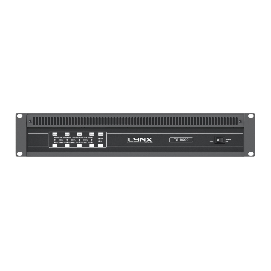 Lynx TS Series, TS-2500, TS-5000, TS-10000 Manual