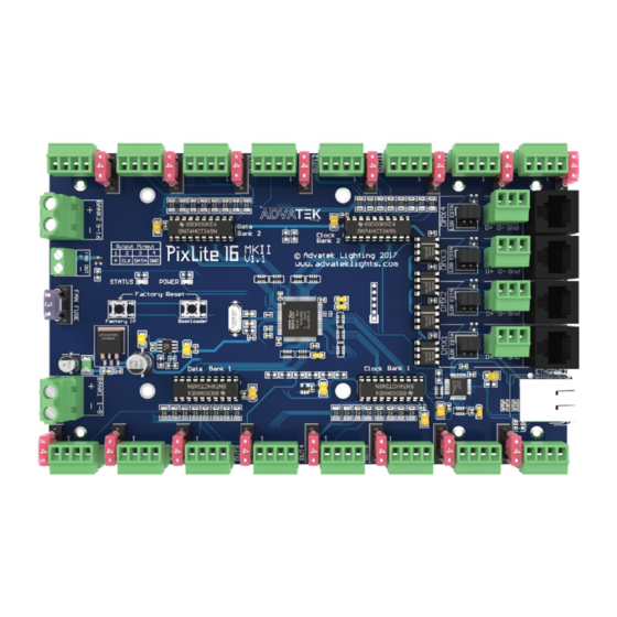 Advatek Lights PixLite 16 Mk2 User Manual