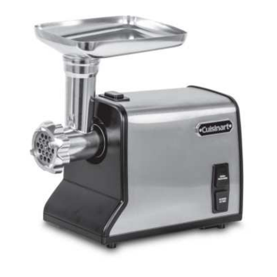 Cuisinart MG-200C Instruction And Recipe Booklet