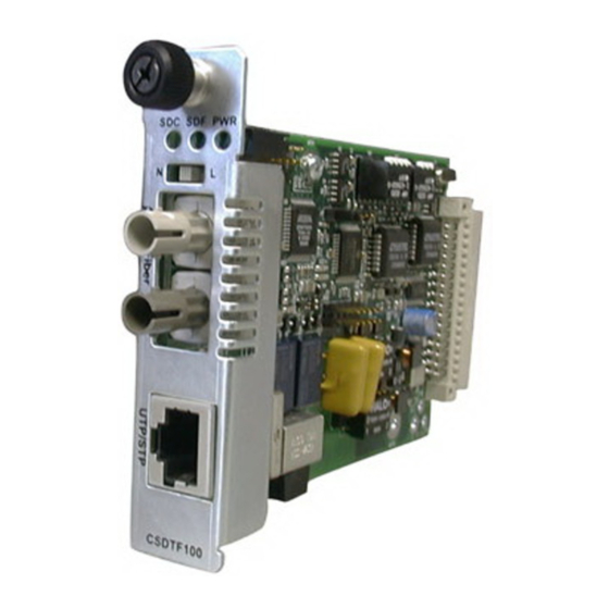 Transition Networks CSDTF1011-105 User Manual