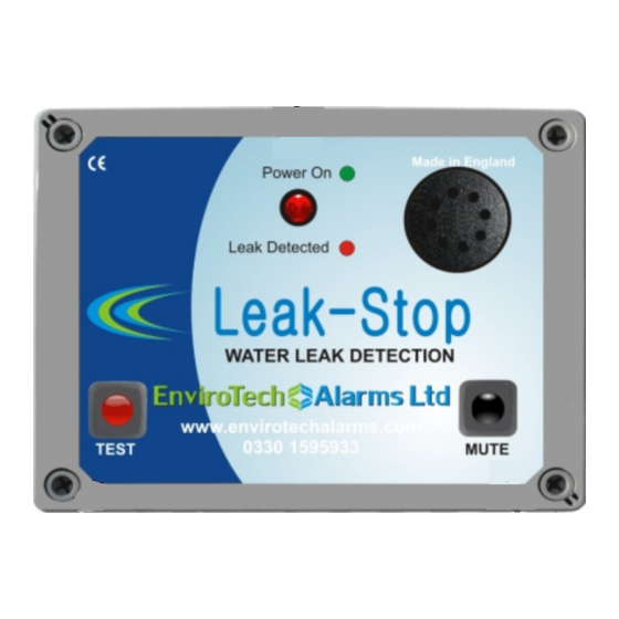 EnviroTech Alarms LEAK-STOP Installation And Operation Manual