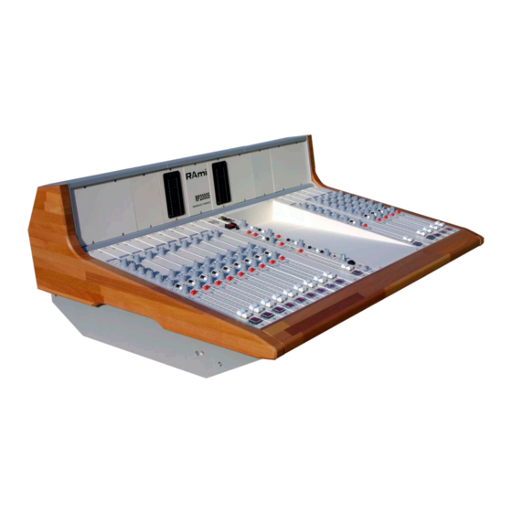 RAM RP2000 Modular Broadcast Console Manuals