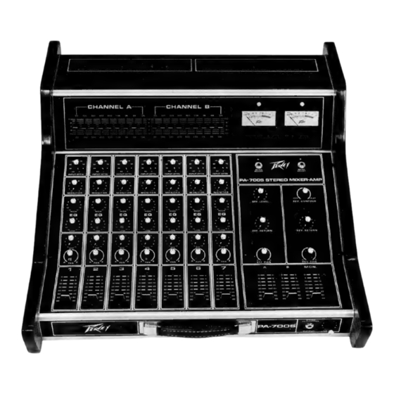 Peavey PA 700S Operator's Manual