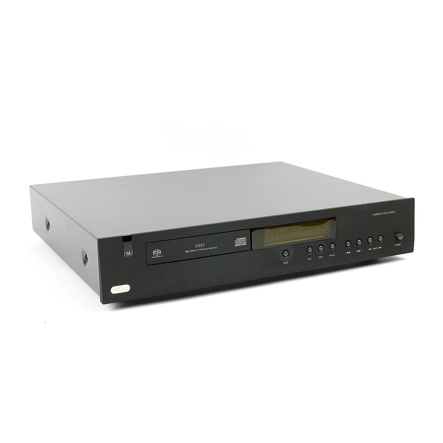 Arcam CD37 Handbook