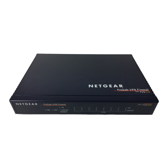 NETGEAR FVS318 Cable/DSL ProSafe VPN Firewall  FVS318 FVS318 Installation Manual