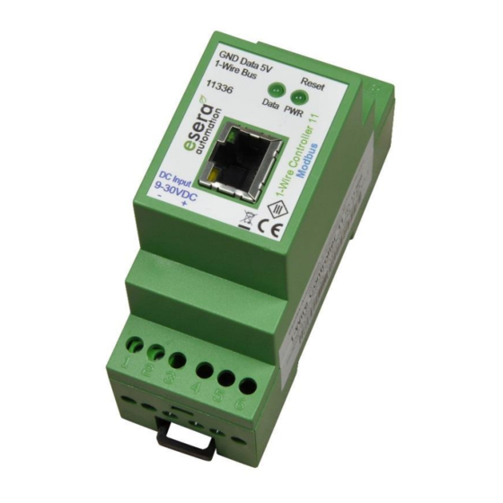 esera automation 1-Wire Gateway 11 Modbus TCP Manuals