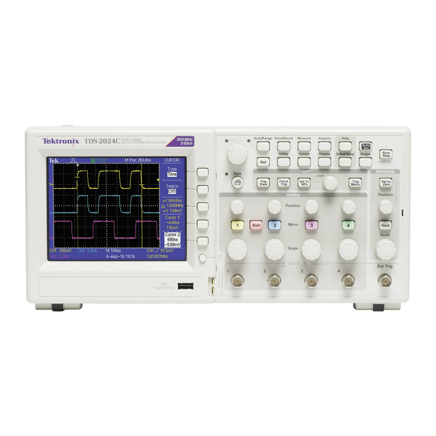 Tektronix TBS1000 Series Installation And Safety Manual
