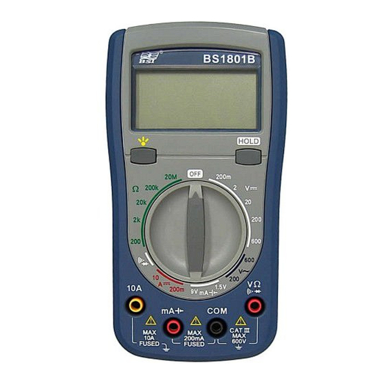 BST BS1801 Operation Manual