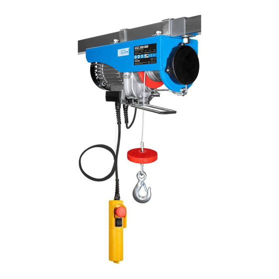 Gude GSZ 200/400 Electric Cable Winch Manuals