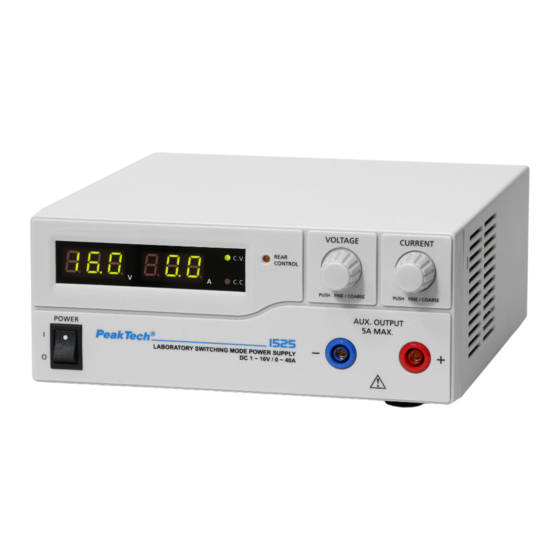 PeakTech 1525 Operation Manual