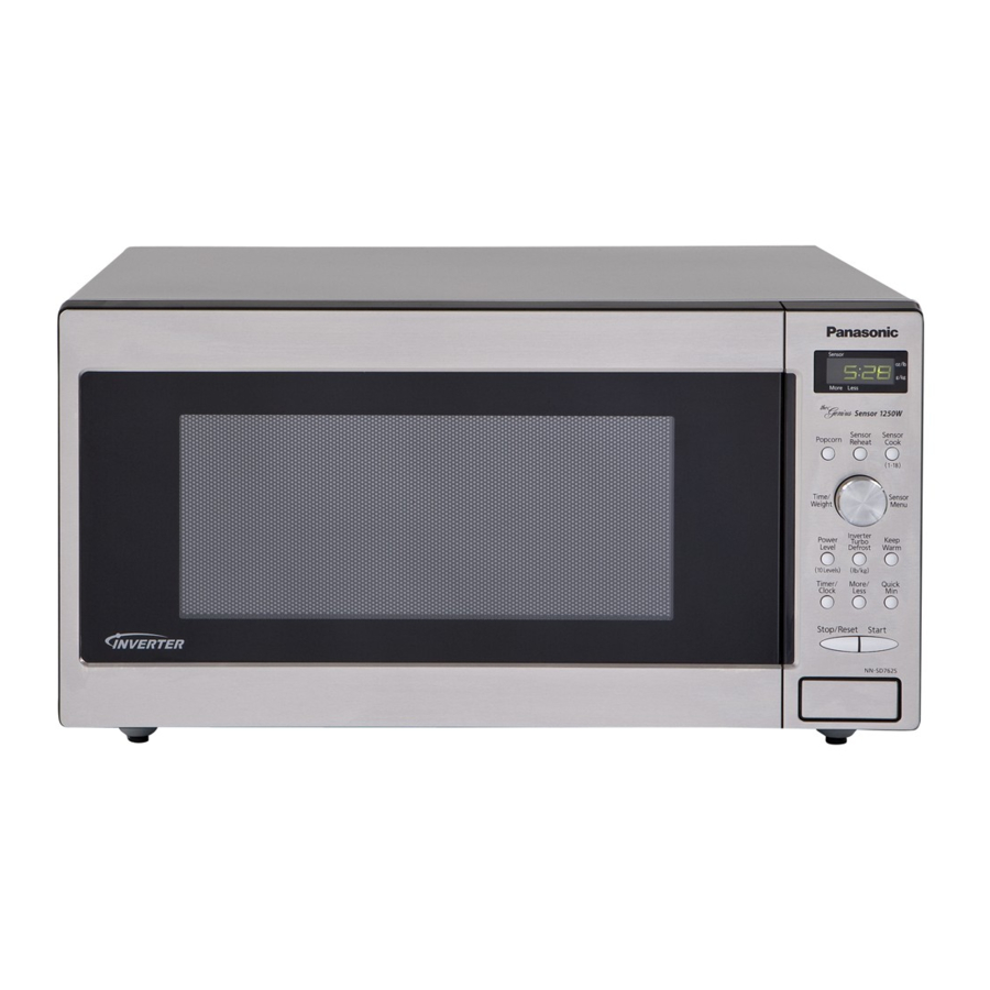 Panasonic NN-SD762S, NN-SD772S, NN-SD962S, NN-SD972S - Microwave Oven Manual