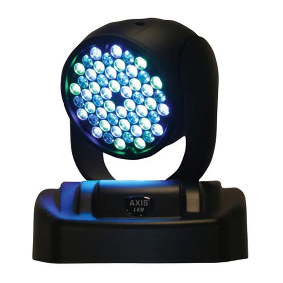 User Manuals: Mega Lite Axis LED Moving Head Light