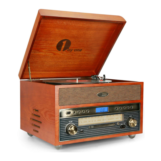 1byone Nostalgic Wooden Turntable 471NA-0007 Manuals