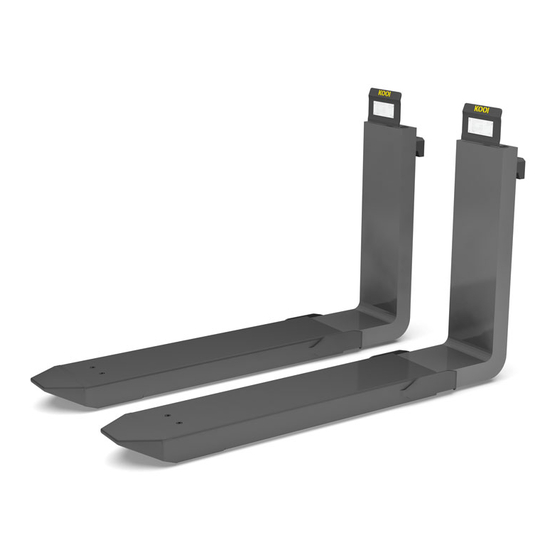 Meijer KOOI-REACHFORKS RE2 Instructions And Parts Manual