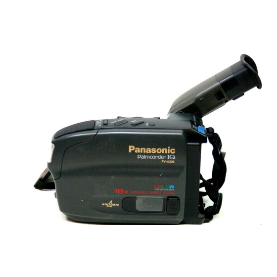 Panasonic Palmcorder IQ PV-A306 Manual