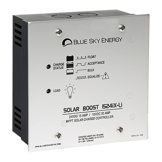 Blue Sky Energy SOLAR BOOST 1524iX Installation And Operation Manual