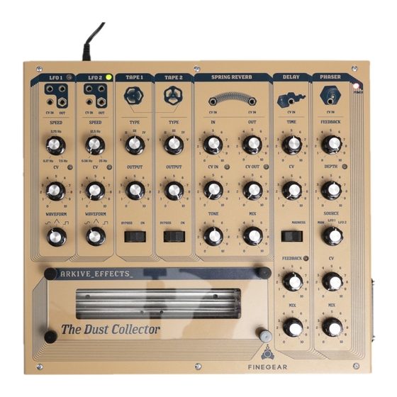 FINEGEAR ARKIVE EFFECTS The Dust Collector User Manual