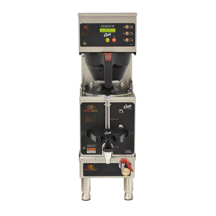 User Manuals: Curtis GEMTIF10A1000 Twin Coffee Brewer