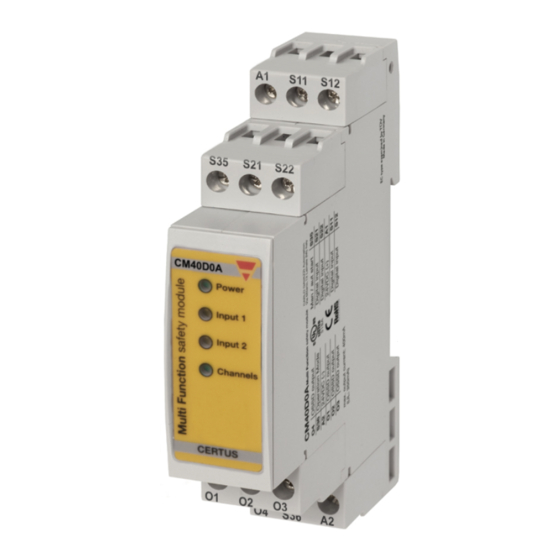 CARLO GAVAZZI Certus CM22D0A Manuals
