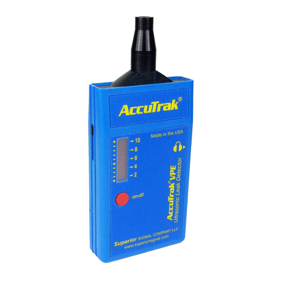 User Manuals: Superior AccuTrak VPE Leak Detector