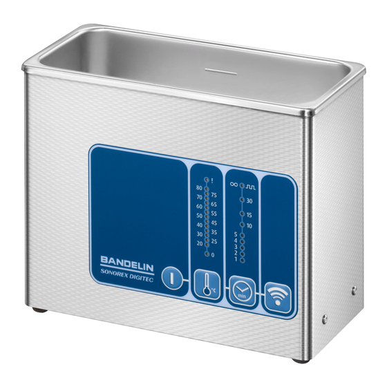 BANDELIN SONOREX DIGITEC User Instructions