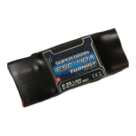 Turnigy Super Brain ESC-40A Instructions Manual
