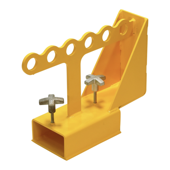 Vestil FORK-P Instruction Manual
