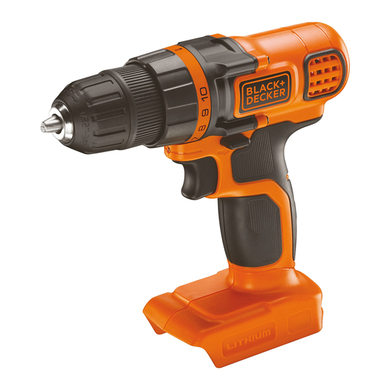 Black+Decker BDCDD18 Original Instructions Manual