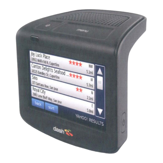 User Manuals: Dash Express Internet-enabled GPS
