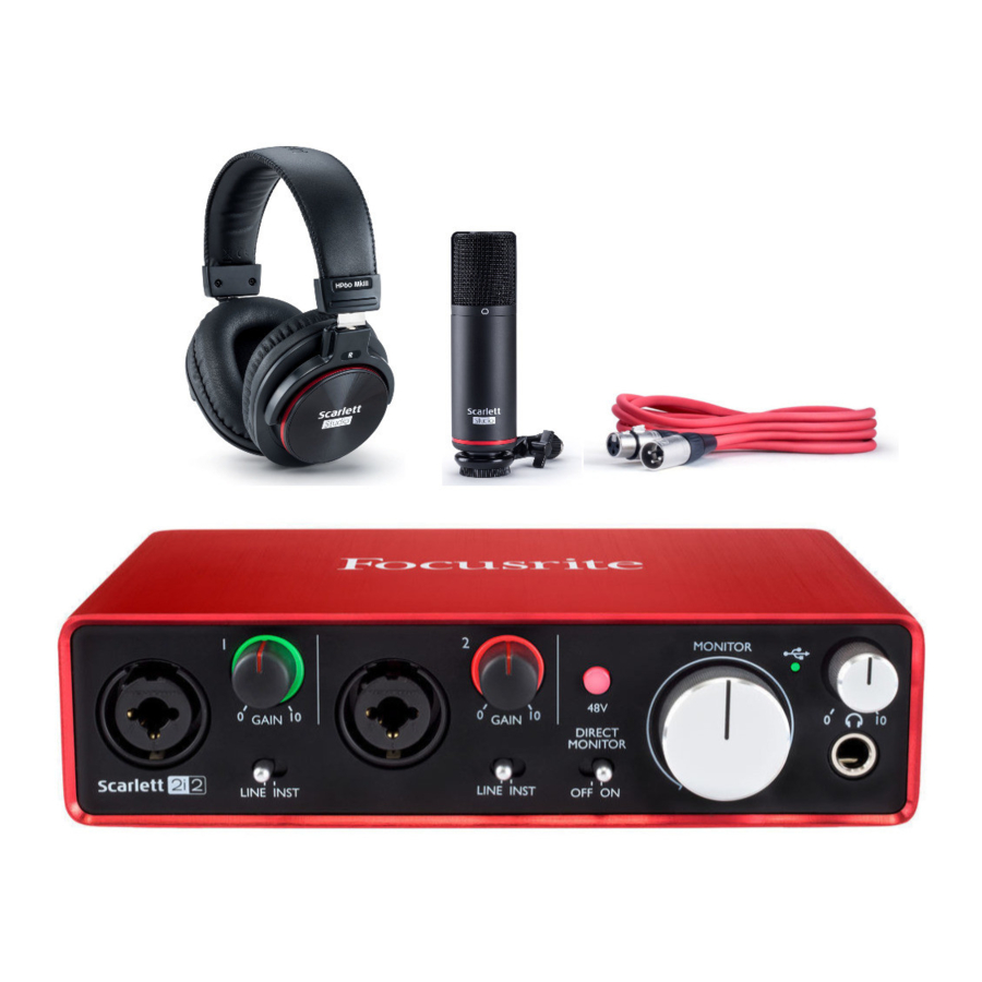 Focusrite Scarlett 2i2 Studio Manual