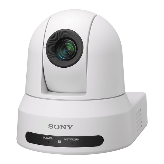 Sony SRG-X400 4K PTZ Camera Manuals