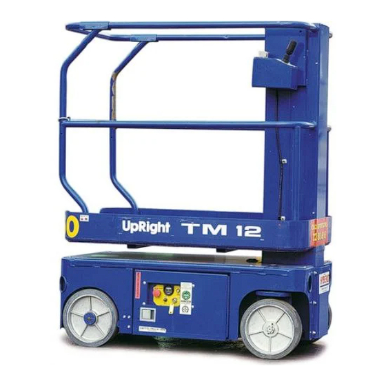 Upright UI 12 M-Lift Service And Parts Manual