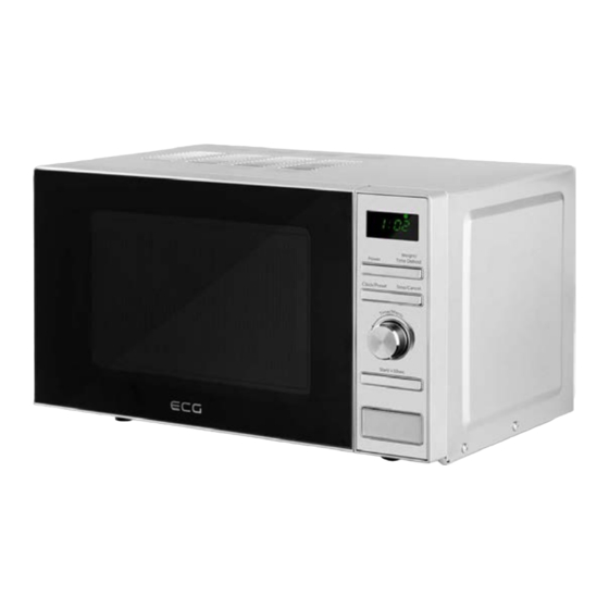 ECG MTD 2071 SE Microwave Oven Manuals