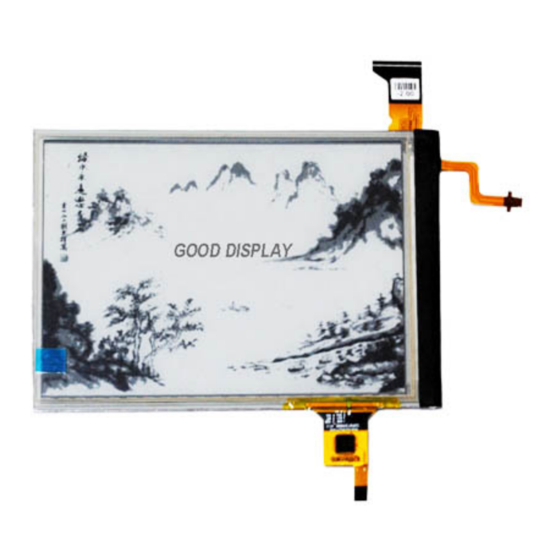 Good Display GDE060BAFL-T 6-inch e-paper Manuals