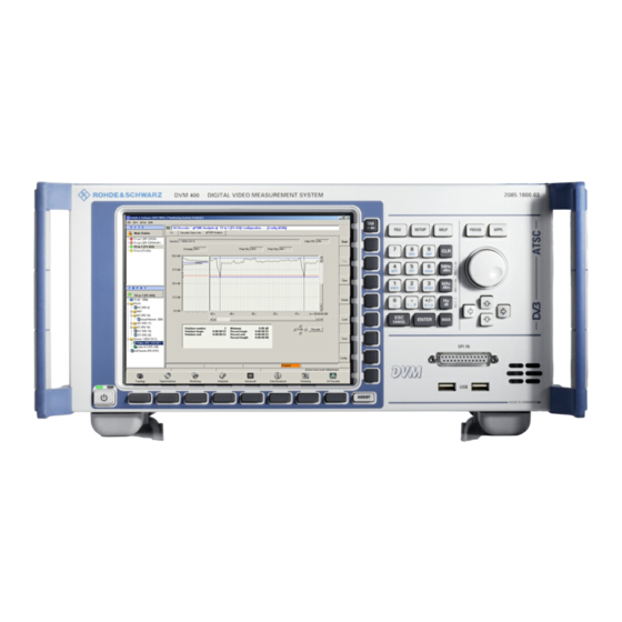 Rohde & Schwarz R&S DVM120 Quick Start Manual