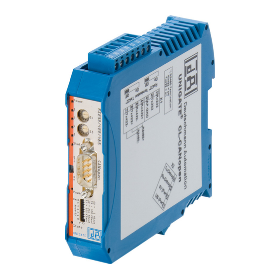 DEUTSCHMANN AUTOMATION UNIGATE CL-CANopen Instruction Manual