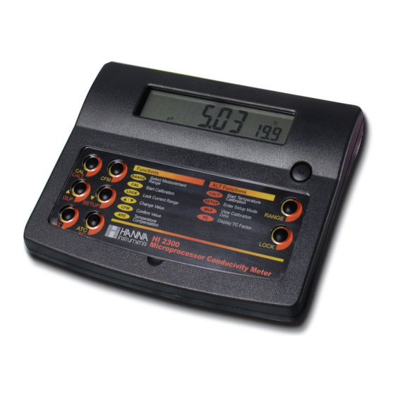 Hanna Instruments HI 2300 Instruction Manual