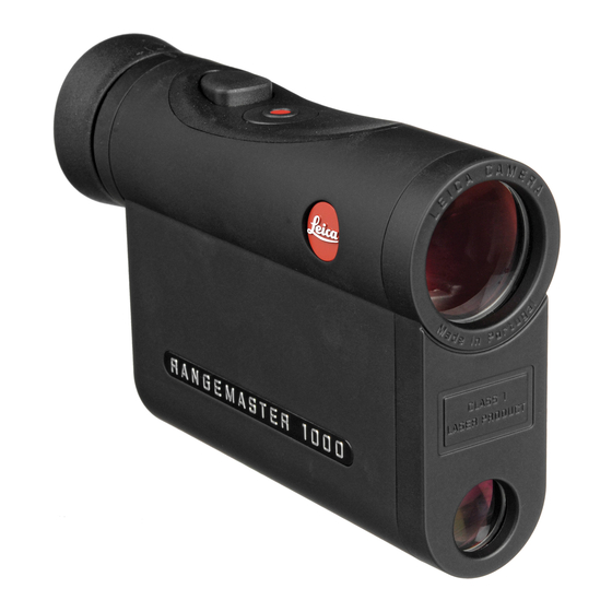 Leica Rangemaster CRF 1000 Instructions Manual